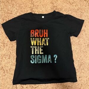 SHEIN Black Tee with Colorful Text Design